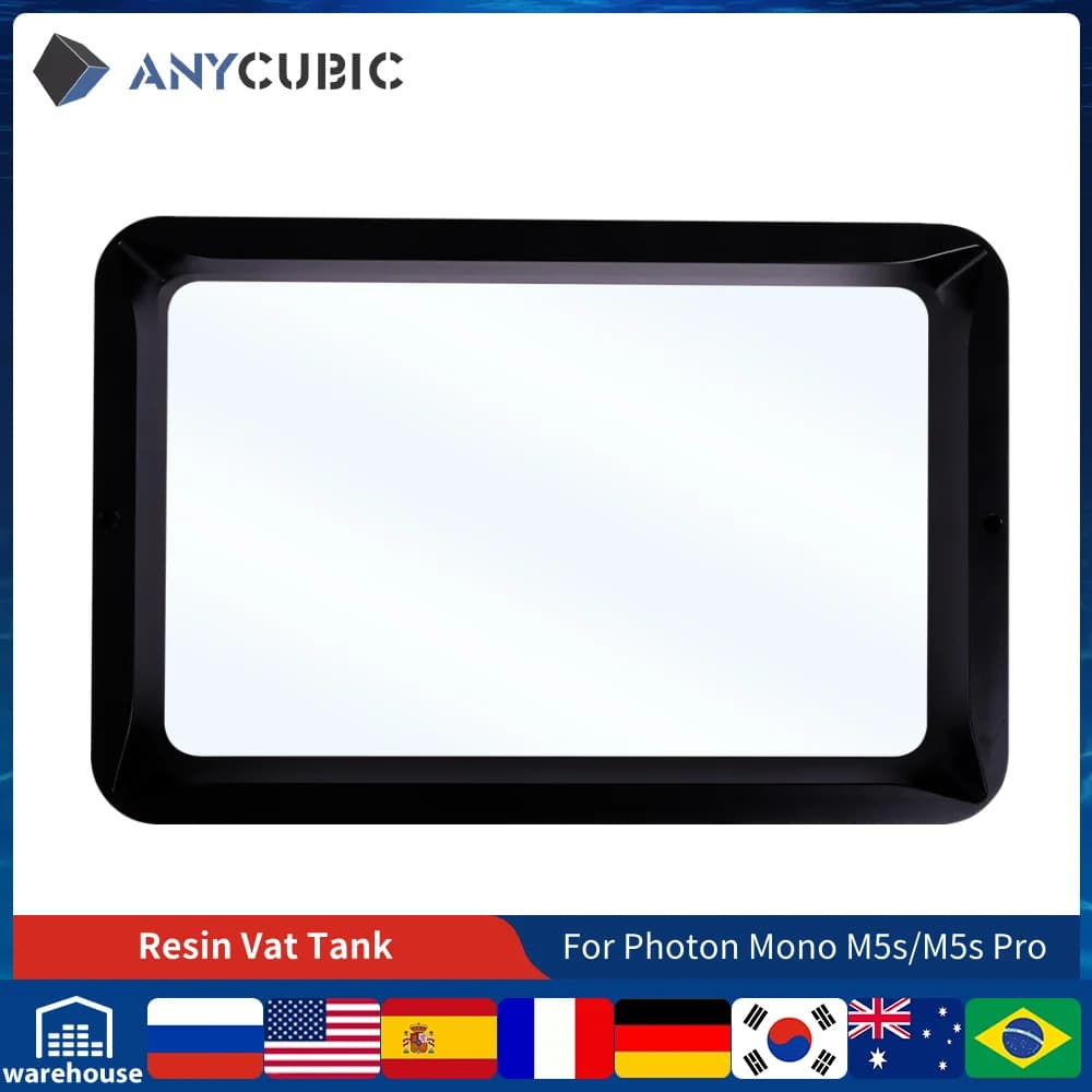 خزان راتينج UV لأجزاء طابعة ANYCUBIC ثلاثية الأبعاد، مناسب لـ Photon Mono M5s وM5s Pro