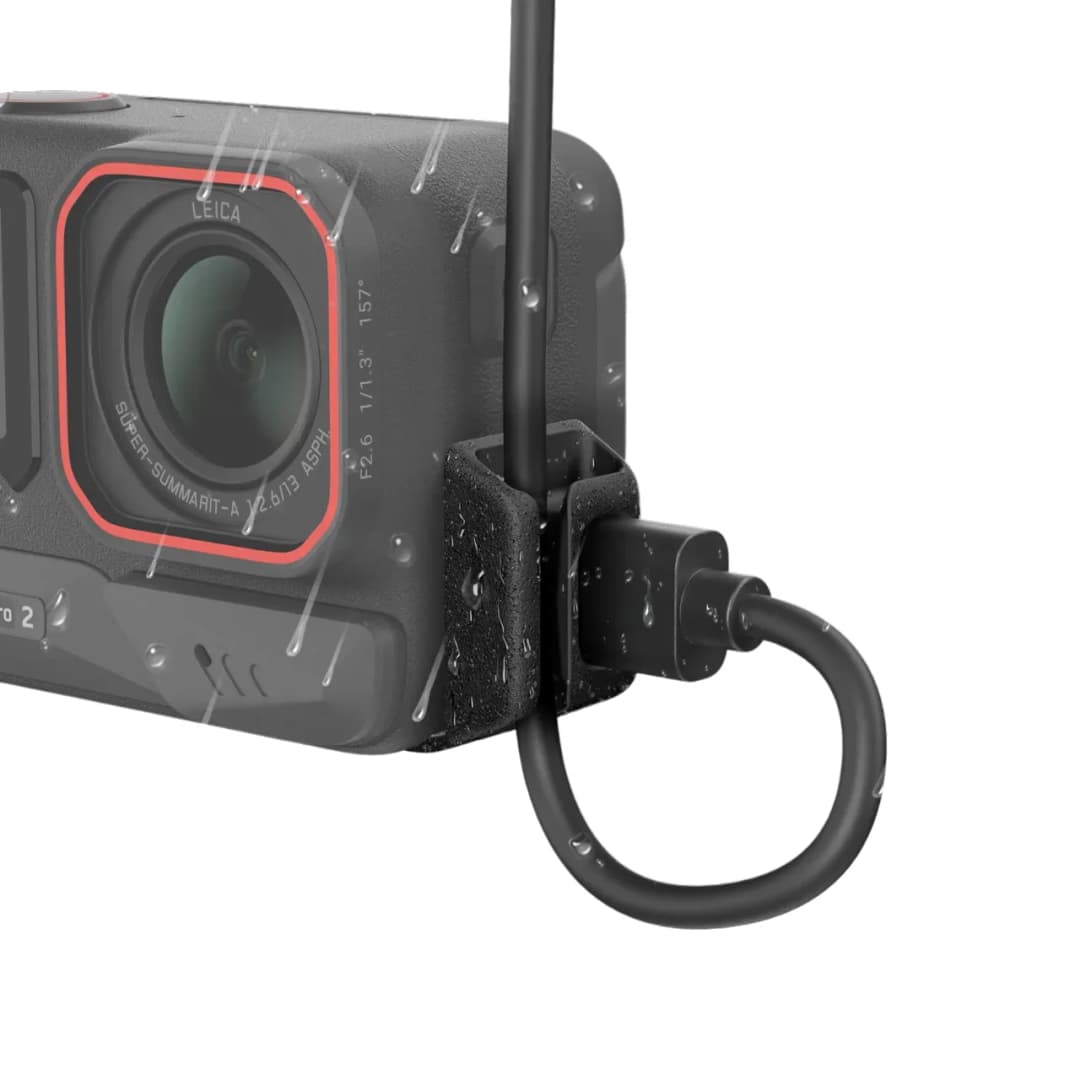 غطاء شحن مقاوم للمطر Insta360 Ace Pro 2/Ace Pro مع كابل بطول 1.5 متر، مقاوم للماء IPX4، الشحن أثناء التسجيل، ملحق رسمي - 4
