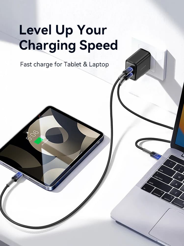 Joyroom PD 100W/60W Type C Fast Charge Data Cable For iPhone 16/15 Huawei Samsung Xiaomi USB C Charging Cord for Macbook Pro - 2