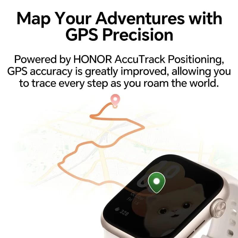 Global Version  HONOR Watch 5 Smartwatch 1.85'' AMOLED Color Screen 64MB RAM+4GB ROM 480mAh Battery Support Bluetooth 5ATM&IP68 - 4