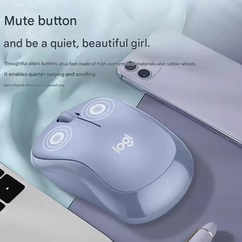 ماوس Logitech M221 لاسلكي، ماوس كمبيوتر محمول صامت، إكسسوارات كمبيوتر محمول، ماوس USB محمول للمكتب والمنزل - 5