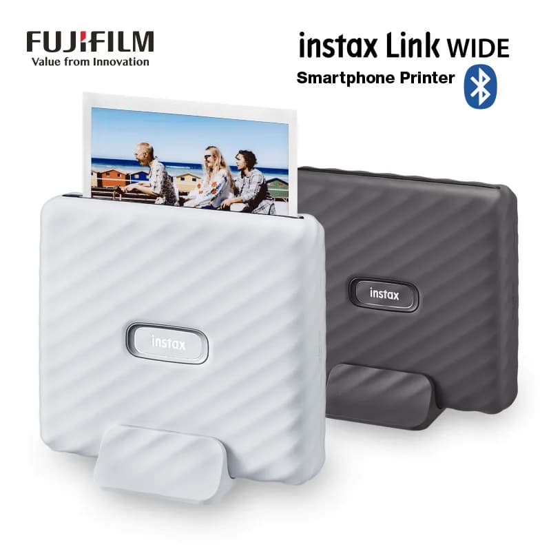 طابعة Fujifilm Instax Link Wide أصلية تصوير فوري طابعة هاتف محمول وأفلام Instax حافة بيضاء فيلم عريض ورق صور - 2