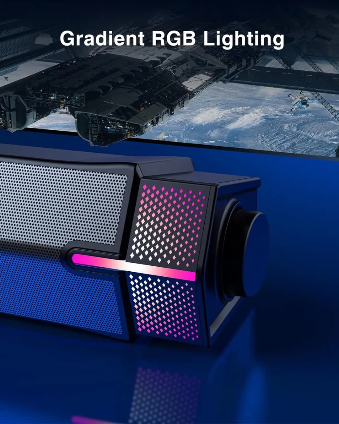 سماعات كمبيوتر بلوتوث Jeecoo M20 لشاشة سطح المكتب، سلكية تعمل بالـ USB، يمكن دمجها أو فصلها لتخصيص مكتبك - 6