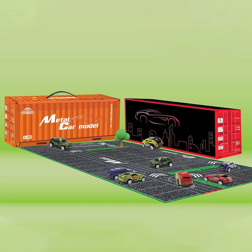 10-48 Pieces Mini Car Set Inertia Pull Back Cars for Boys Plastic Vehicle Model with Container Collection Toy Birthday Gift Kid - 5