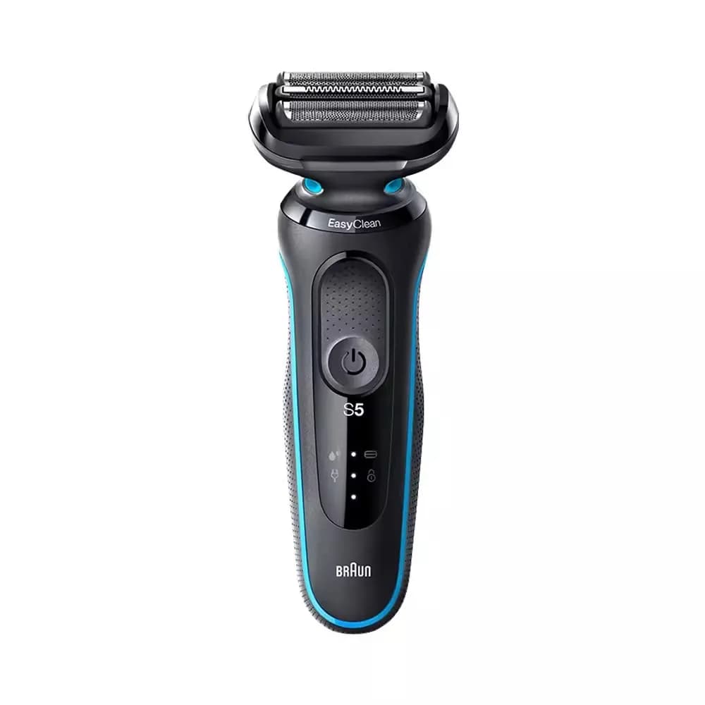 ماكينة حلاقة كهربائية للرجال من Braun Series 5 50-B4200cs بشفرة عائمة ثلاثية الأبعاد وقاطع فويل مع أداة تشذيب السوالف