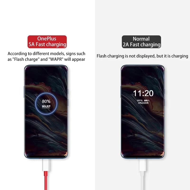 كابل Oneplus 13 12 11 الأصلي 80W شحن سريع SuperVOOC كابل USB Type C 100W شحن سريع لهواتف One Plus 10T Nord CE 4 10 Ace 3 Pro - 3