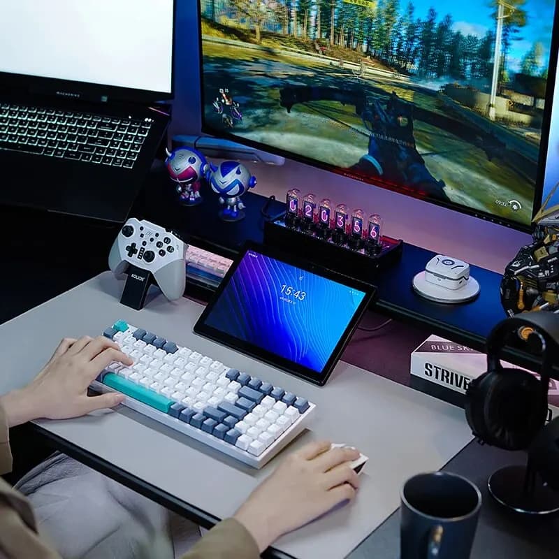لوحة مفاتيح ميكانيكية MACHENIKE K500 سلكية للألعاب، قابلة للتبديل السريع، 94 مفتاح، تخطيط 90%، إضاءة RGB خلفية، مناسبة للكمبيوتر المحمول - 6