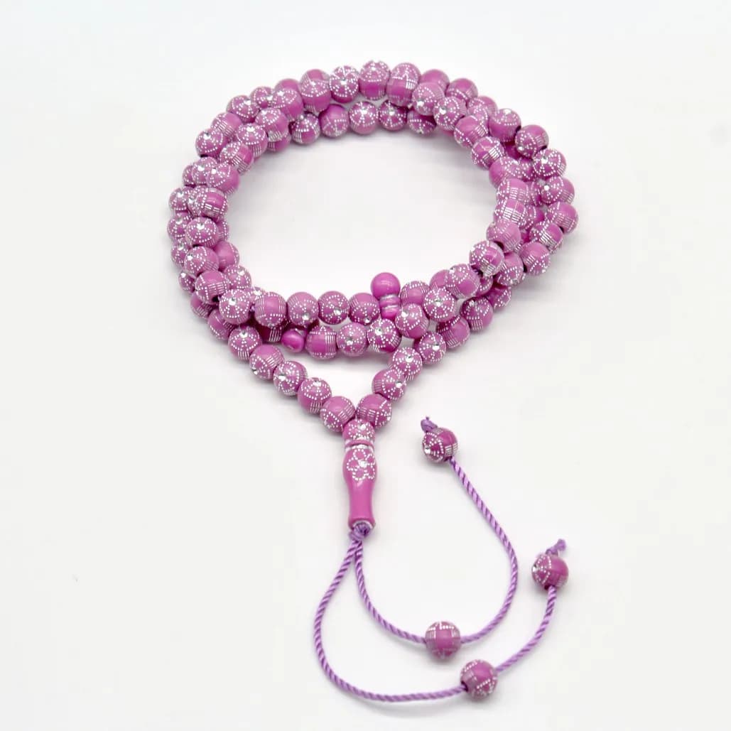 99 Beads 8mm Acrylic Tasbih, Muslim Prayer Beads for Daily Worship & Ramadan Gift, Islamic Rosary Bracelet - 5