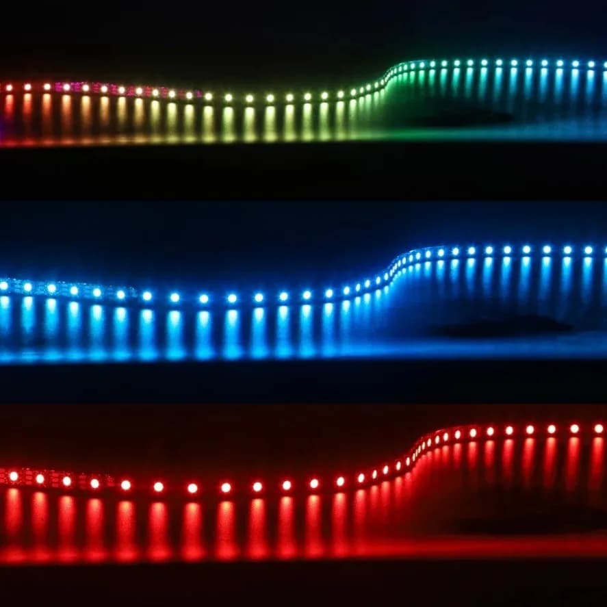 شريط إضاءة LED ذكي RGBIC WS2812B WS2812 5050 مع IC قابل للعنونة الفردية 30/60/144 بكسل/LED/م DC5V أسود مقاوم للماء IP30/67 - 5