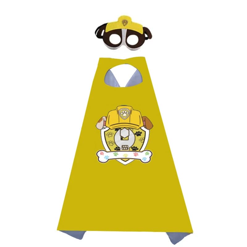 Anime Dog Patrol Cape Kids Cloak Eye Mask Marshall Chase Skye Zuma Rubble Rocky Cloak Children Cosplay Costume Halloween Costume - 6