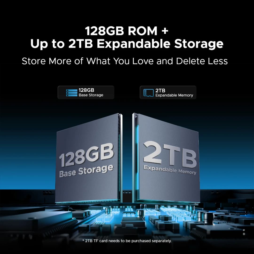 جهاز لوحي DOOGEE U11 بنظام أندرويد 15 بشاشة 11 بوصة فائقة الوضوح بمعدل تحديث 90 هرتز، ذاكرة 16 جيجابايت (4+12)، سعة تخزين 128 جيجابايت، بطارية 8580 مللي أمبير، معالج Unisoc T606 ثماني النواة، مكبرات صوت مزدوجة - 6