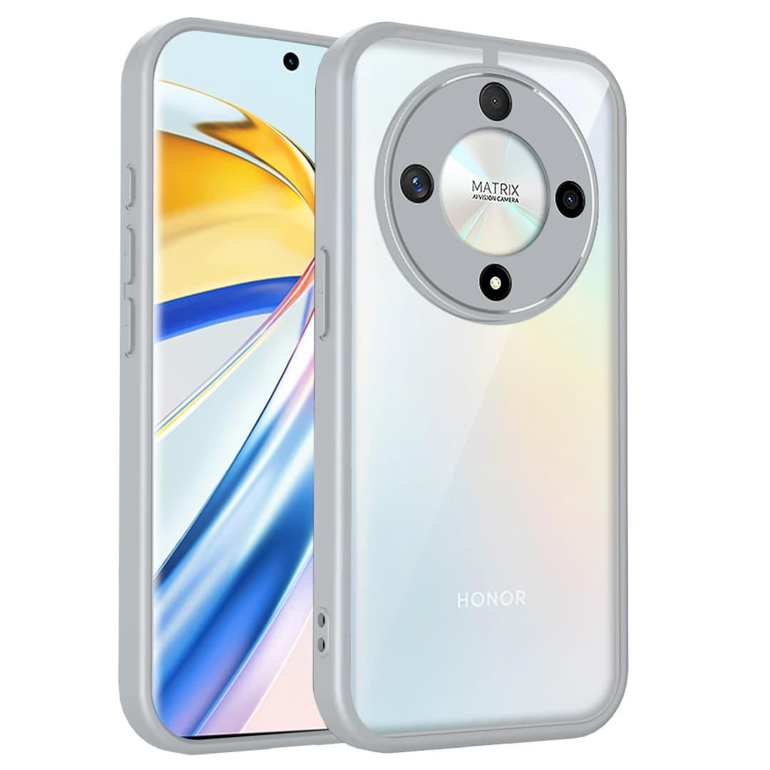 غطاء Honor Magic 8 Lite مع وسادة هوائية، إطار سيليكون مقاوم للصدمات، غطاء خلفي غير لامع شفاف، غطاء هاتف صلب لـ Honor Magic 8 Lite 5G - 6