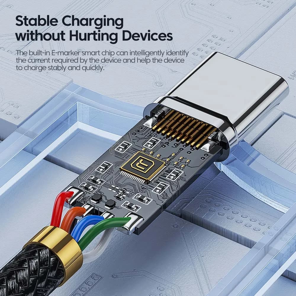 Tocki من النوع C إلى كابل USB C PD شحن سريع من النوع C إلى النوع C لهاتف iPhone 15 Macbook - 5