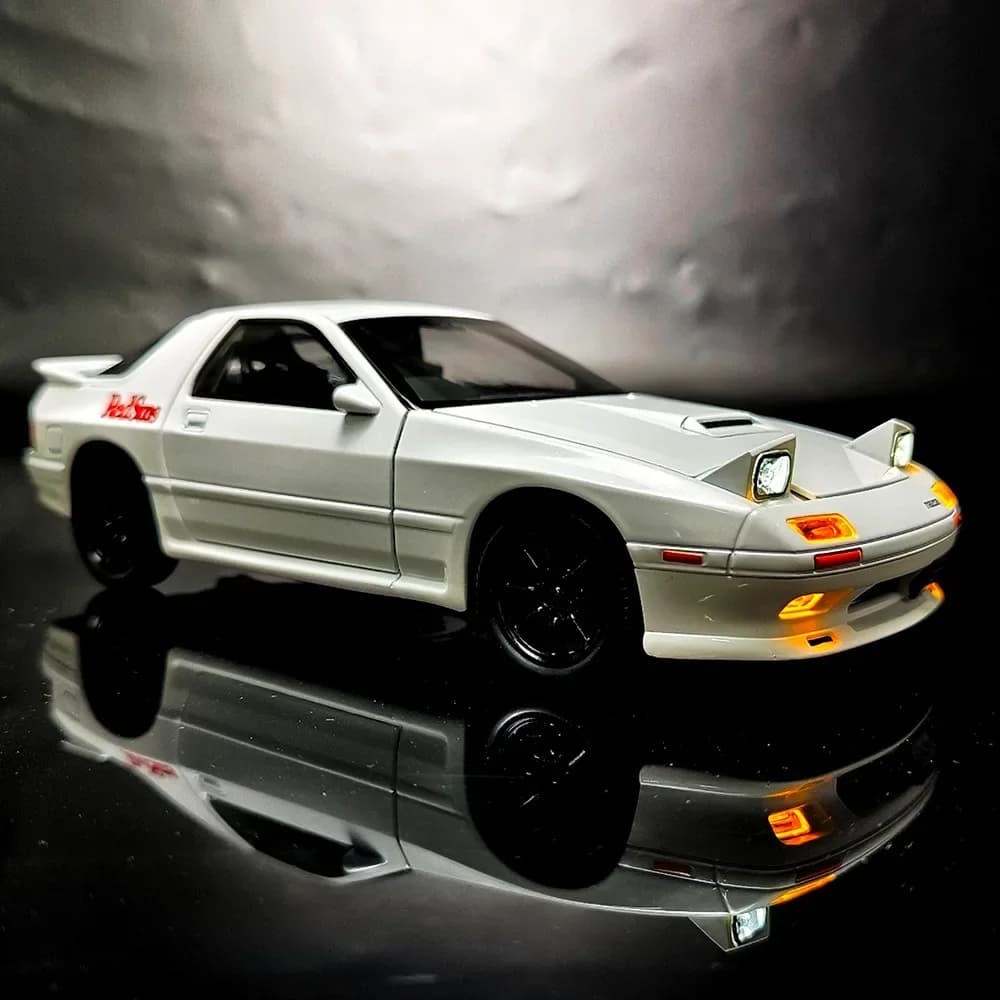 1:24 INITIAL D Mazda RX7 RX-7 Supercar Alloy Model Car Toy Diecasts Metal Casting Sound And Light Car Toys For Children Vehicle - 2