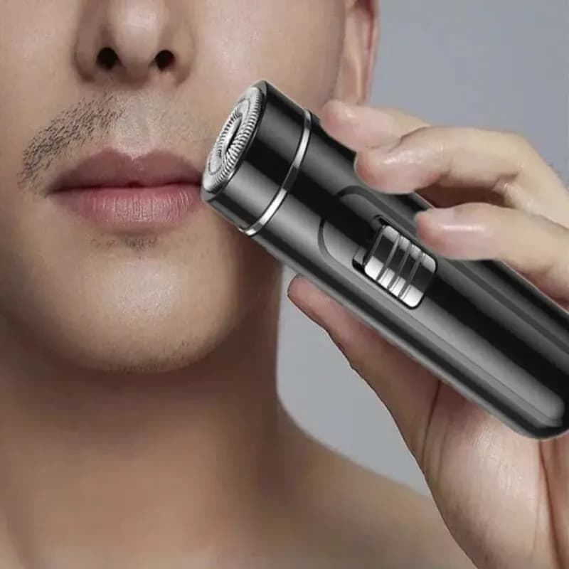 ماكينة حلاقة كهربائية صغيرة ومريحة للرجال - قابلة للشحن عبر USB، للاستخدام الجاف والمبلل، سهلة الاستخدام بزر واحد - مثالية للمنزل والسيارة والسفر!