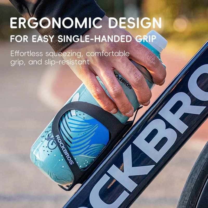 ROCKBROS 620ml Cycling Water Bottle Cold Water Insulated Thermal Silicone Bottle Outdoor Sports MTB Road Bike Bicycle Bottle - 2