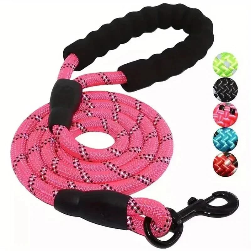 Reflective Dog Leash With Comfortable Padded Handle - Double Heavy Duty Traction Rope For Strong Dogs - Enhance Safety And Contr - 6