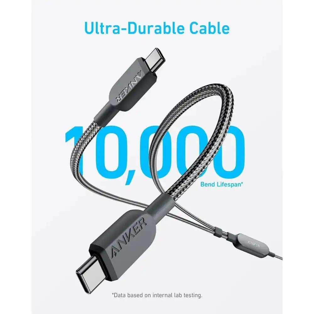 Anker 2-in-1 USB-C to USB-C Cable (140W Max, Braided) - A8895 - 5