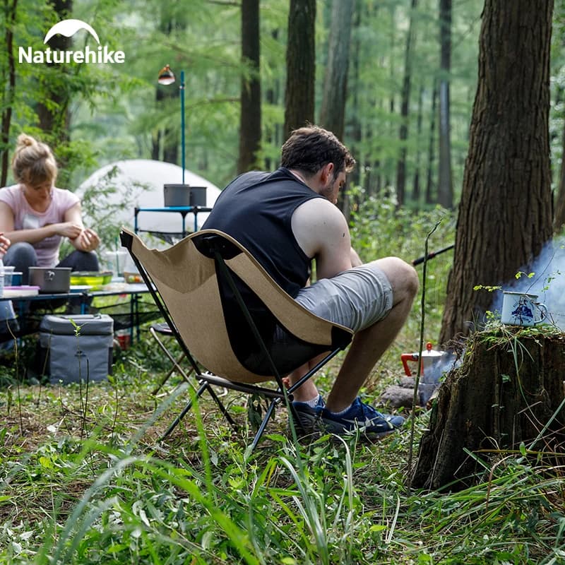 Naturehike 2024 Camping Chair Ultralight High Load Folding Quick Build Garden Chair Outdoor Foldable Picnic Beach Moon Chair - 6