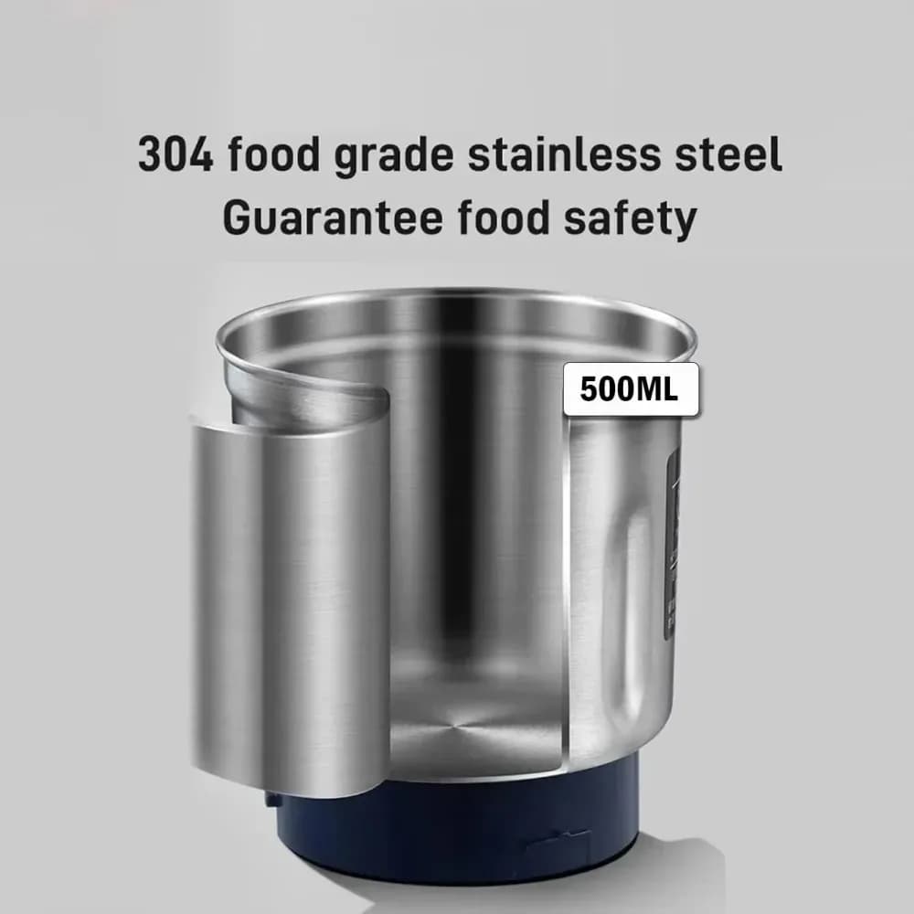Small Electric Coffee Grinder Multifunctional Beans Spices Grains Grinder Fast Grinding Stainless Steel Machine for Kitchen - 5