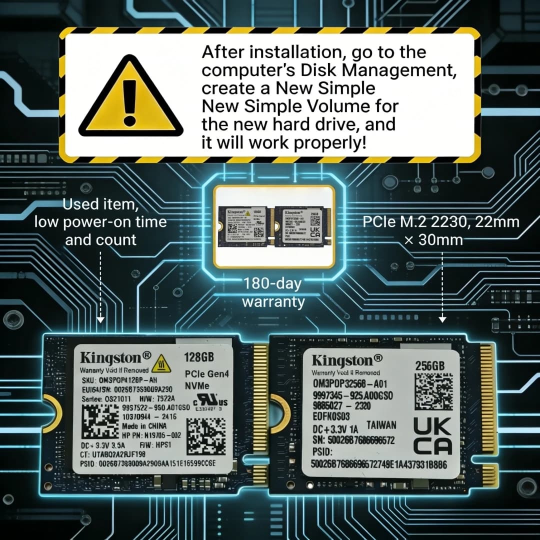 كينجستون OM3 128 جيجابايت PCIe 4.0 و OM3 256 جيجابايت PCIe 3.0 لألعاب M.2 2230 NVMe SSD داخلي - متوافق مع Stream Deck واللابتوب والديسكتوب - 5