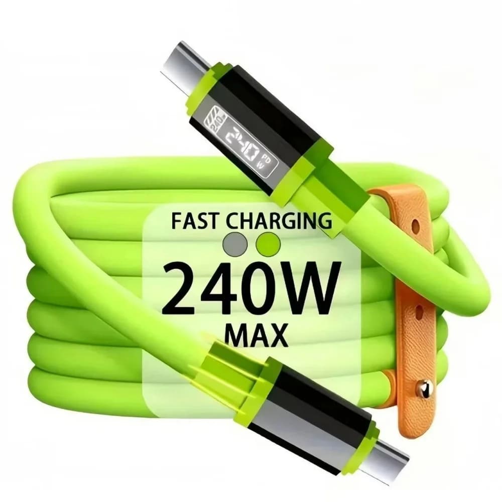 كابل شحن فائق السرعة من النوع C إلى النوع C 240 واط شاحن عالي الطاقة عالمي كابل USB 6A من النوع C لشركة Xiaomi وiPhone وSamsung