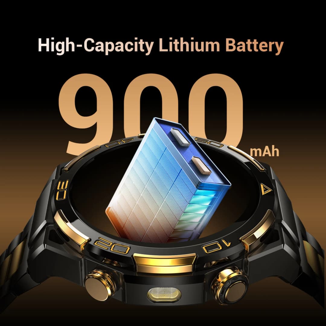 ساعة بلاك فيو W90 برو الذكية الجديدة المزودة بنظام GPS وشاشة AMOLED عالية الدقة 1.43 بوصة، بطارية 900 مللي أمبير/20 يومًا في وضع الاستعداد، ساعة رياضية مقاومة للماء مع بلوتوث للرجال - 2