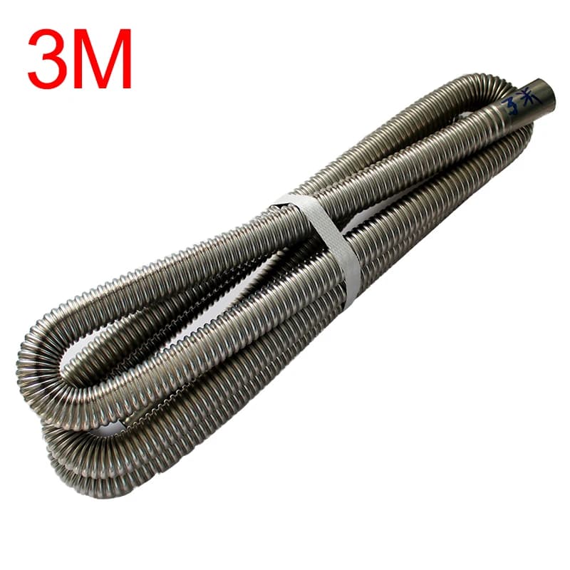 60cm 100cm 120cm 150cm 200cm 250cm 300cm Air Diesel Parking Heater Stainless Steel Exhaust Pipe Tube Gas Vent Hose Car Truck VAN - 5