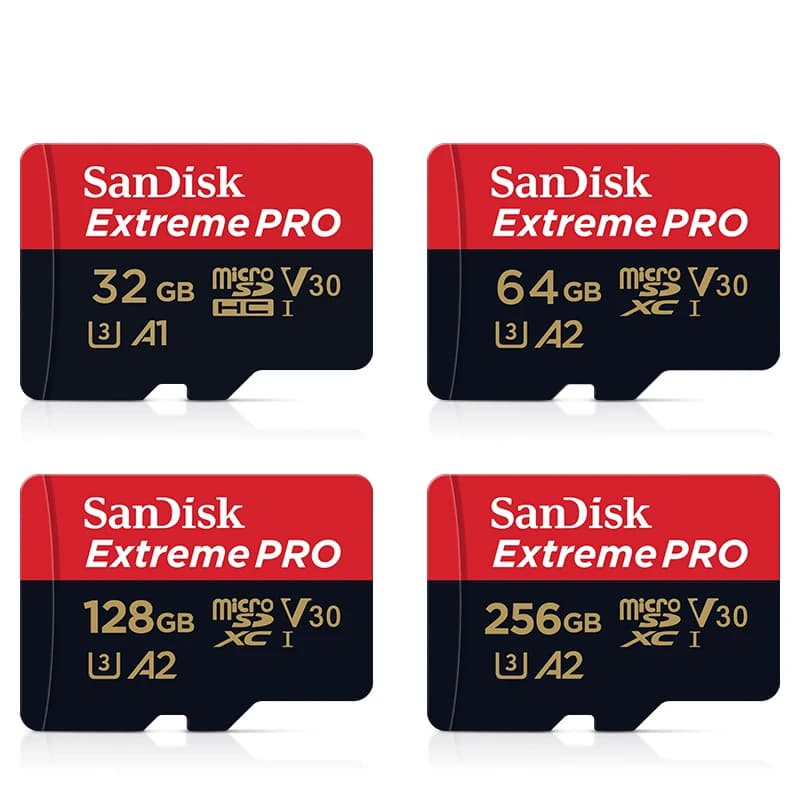 سان ديسك اكستريم برو فلاش 128 جيجابايت بطاقة مايكرو اس دي SDXC UHS-I 400 جيجابايت 256 جيجابايت 64 جيجابايت U3 V30 بطاقة ذاكرة محول لكاميرا دي جي اي - 2