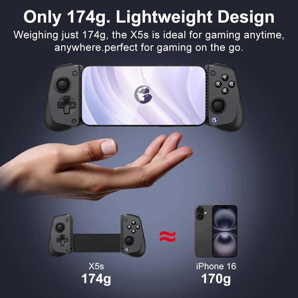 GameSir X5s Wireless Mobile Gaming Controller for Android iOS PC Gamepads  Nintendo Switch 2/1 Controle 6-Axis Gyro HD Rumble - 5