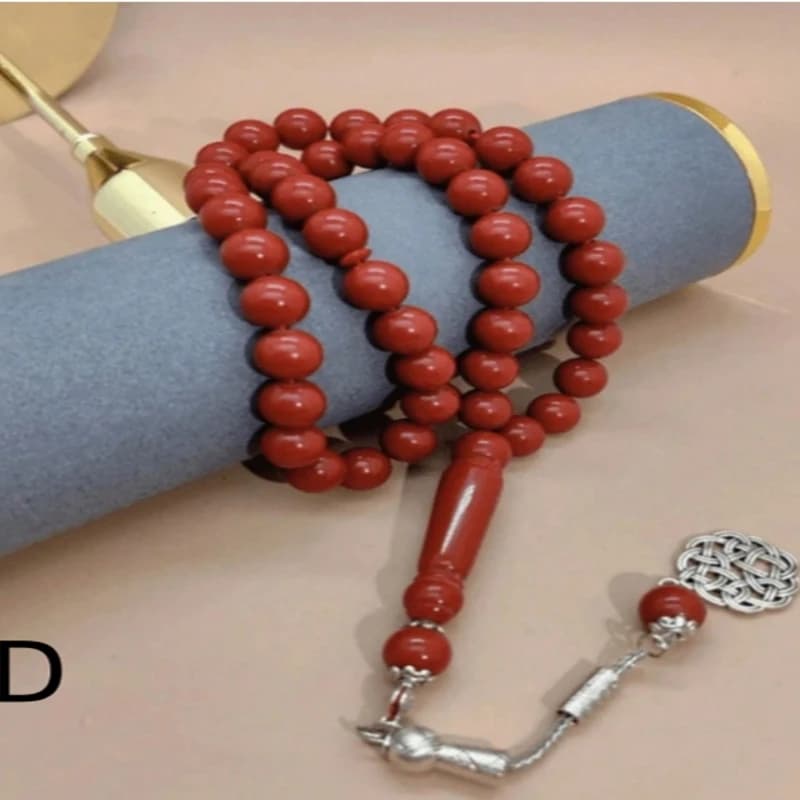 A men's bracelet with 45 pieces of 10mm Arab-style fashionable resin beads, suitable for all kinds of festivals and occasions - 5