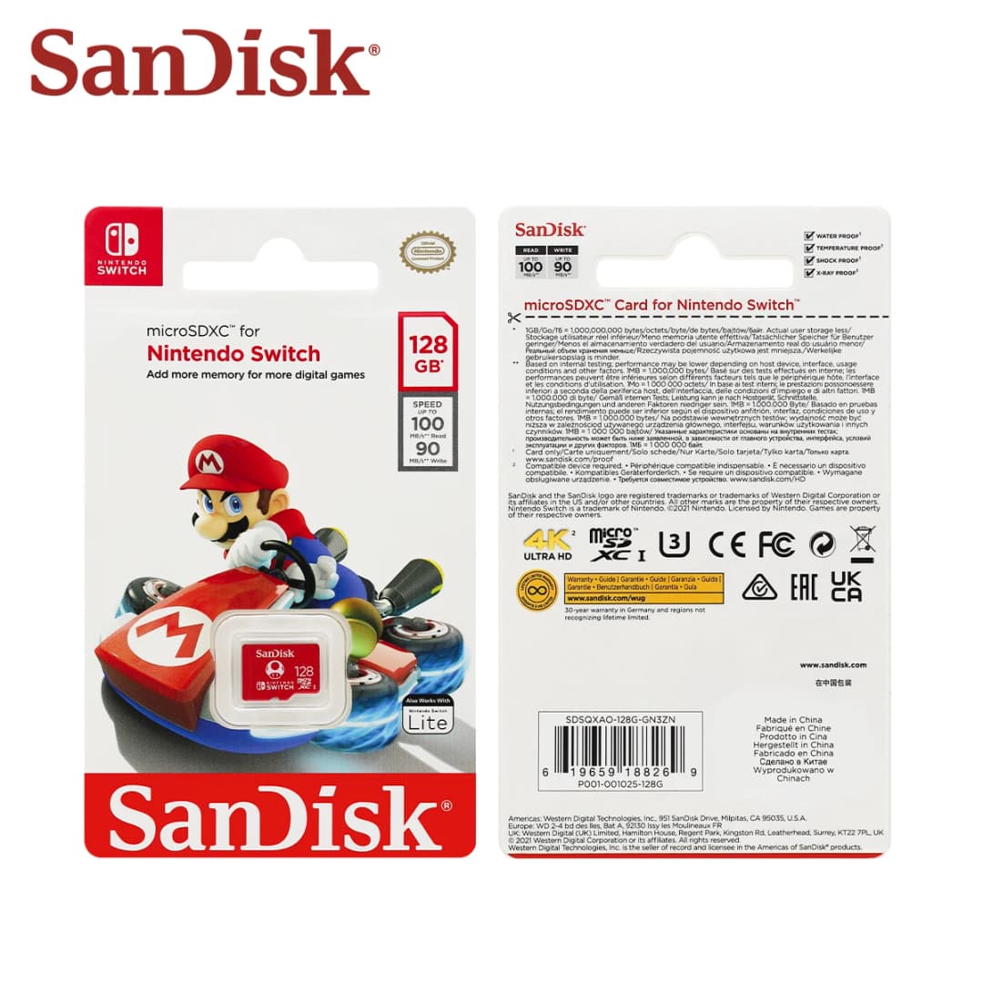 SanDisk Official Nintendo Licensed microSDXC Card UHS-I 100MB/s 90MB/s TF Memory Card 128GB 256GB 512GB For Switch OLED Lite - 6