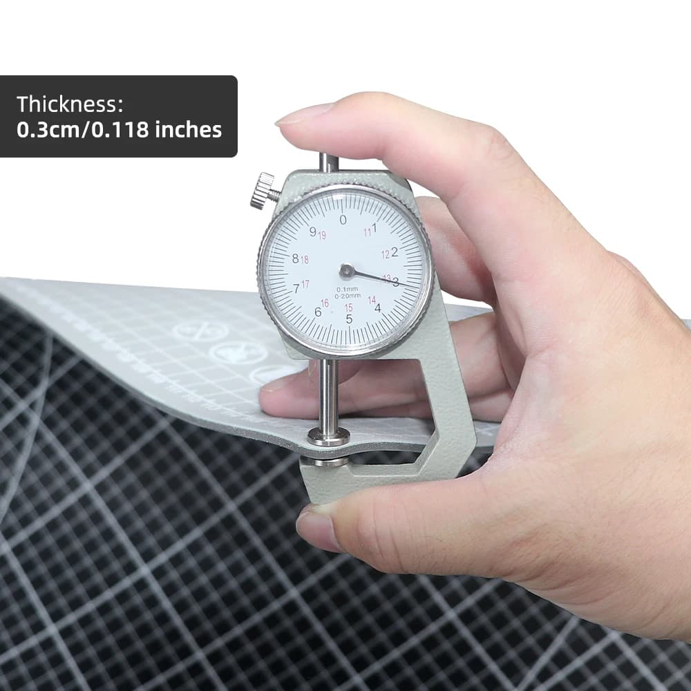 أداة لوح تقطيع فاخرة رمادي أسود 120x60 سم، حصيرة PVC مزدوجة الجوانب سمك 0.3 سم، وسادة تقطيع مكتبية يدوية لصناعة الجلود - 3