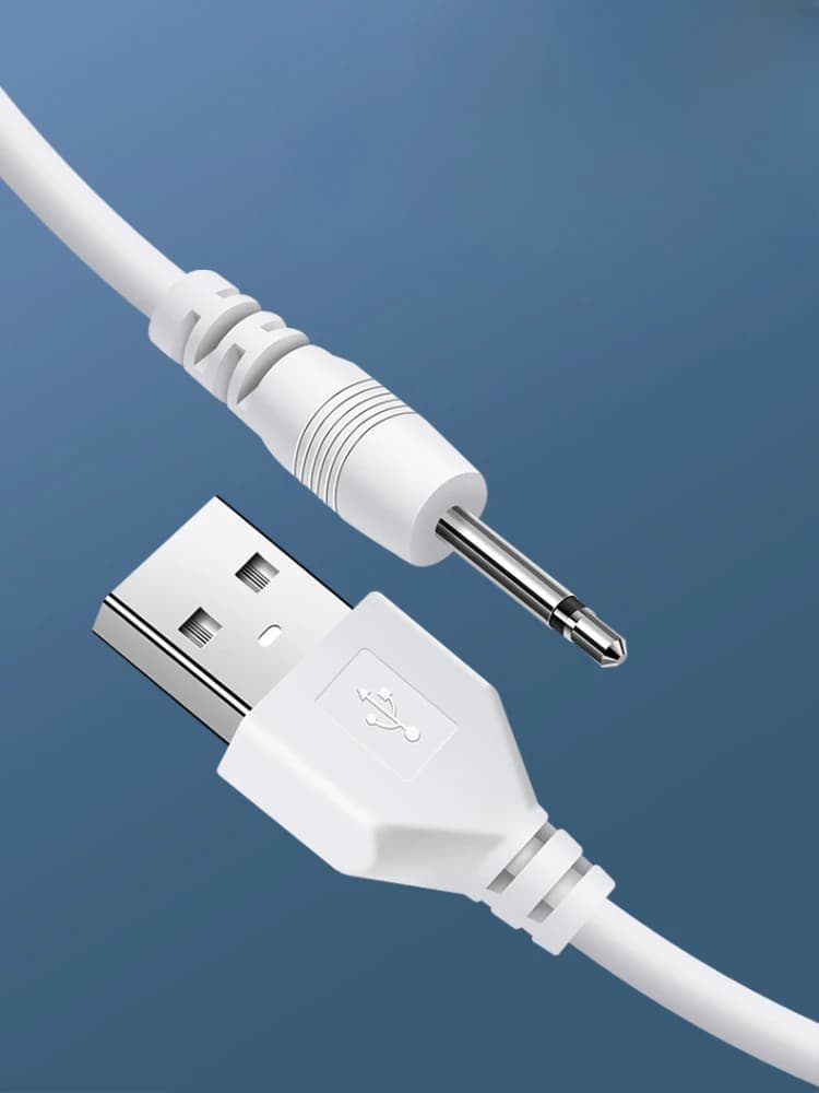 كابل شحن طاقة USB 2.5 ملم محول شاحن USB DC بديل لمدلكات قابلة لإعادة الشحن كابل شحن سريع