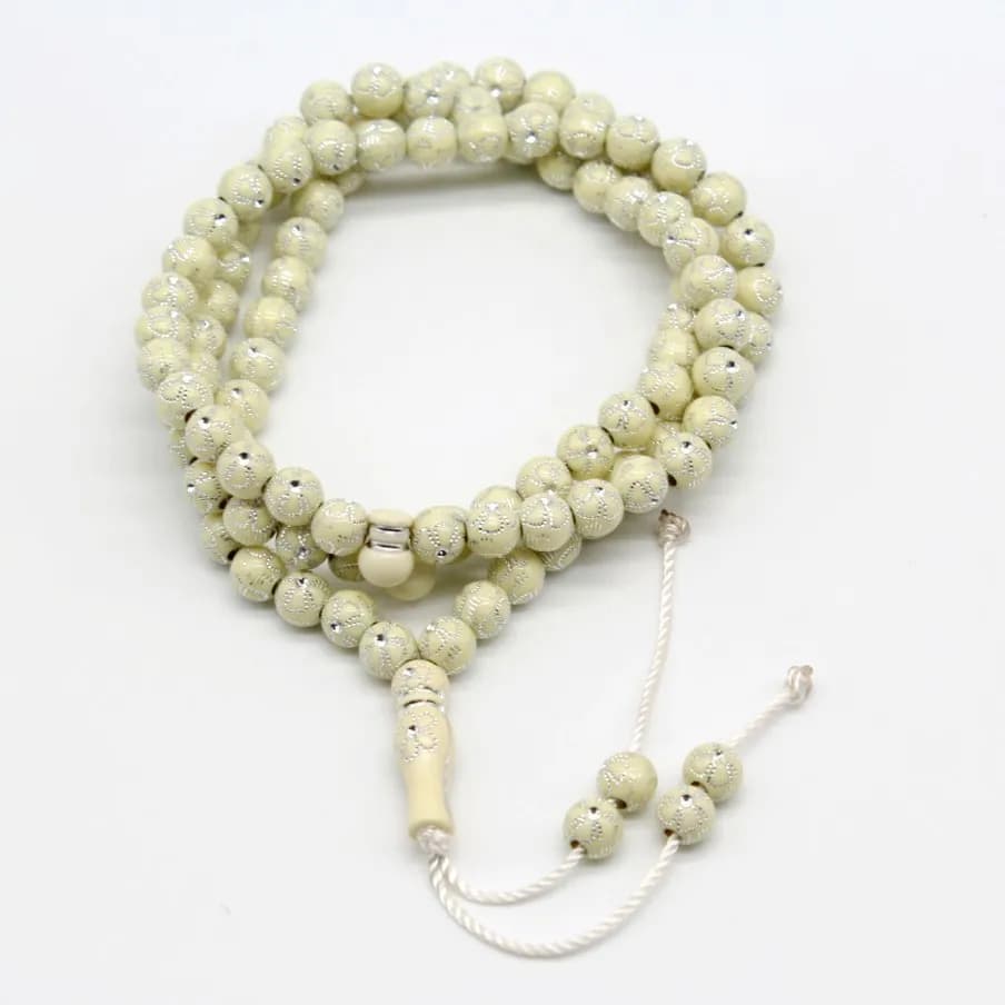 99 Beads 8mm Acrylic Tasbih, Muslim Prayer Beads for Daily Worship & Ramadan Gift, Islamic Rosary Bracelet - 4
