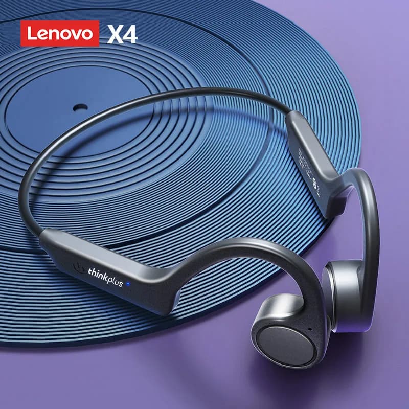 سماعات لينوفو X4 بلوتوث 5.1، توصيل عظمي، جودة صوت HiFi، سماعات رأس رياضية ذات تأخير منخفض