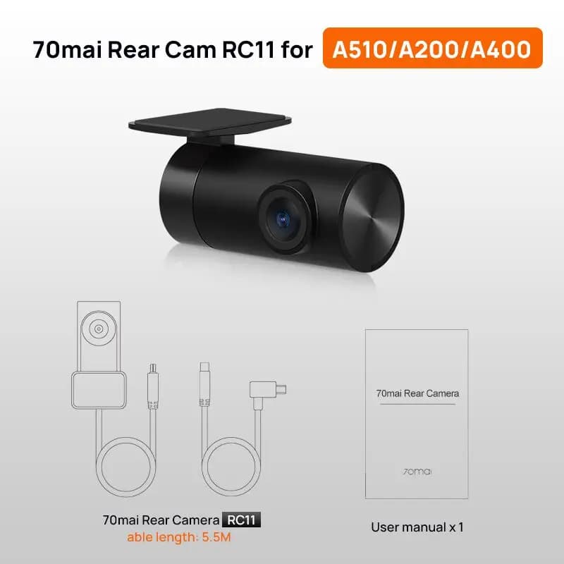 70mai Rear Cam RC06 RC11 RC12 RC14 RC22 Interior FC02 for 70mai 4K A810 A800SE 70mai A510 A200 A500S X800 RC24 RC41 for T800 - 4
