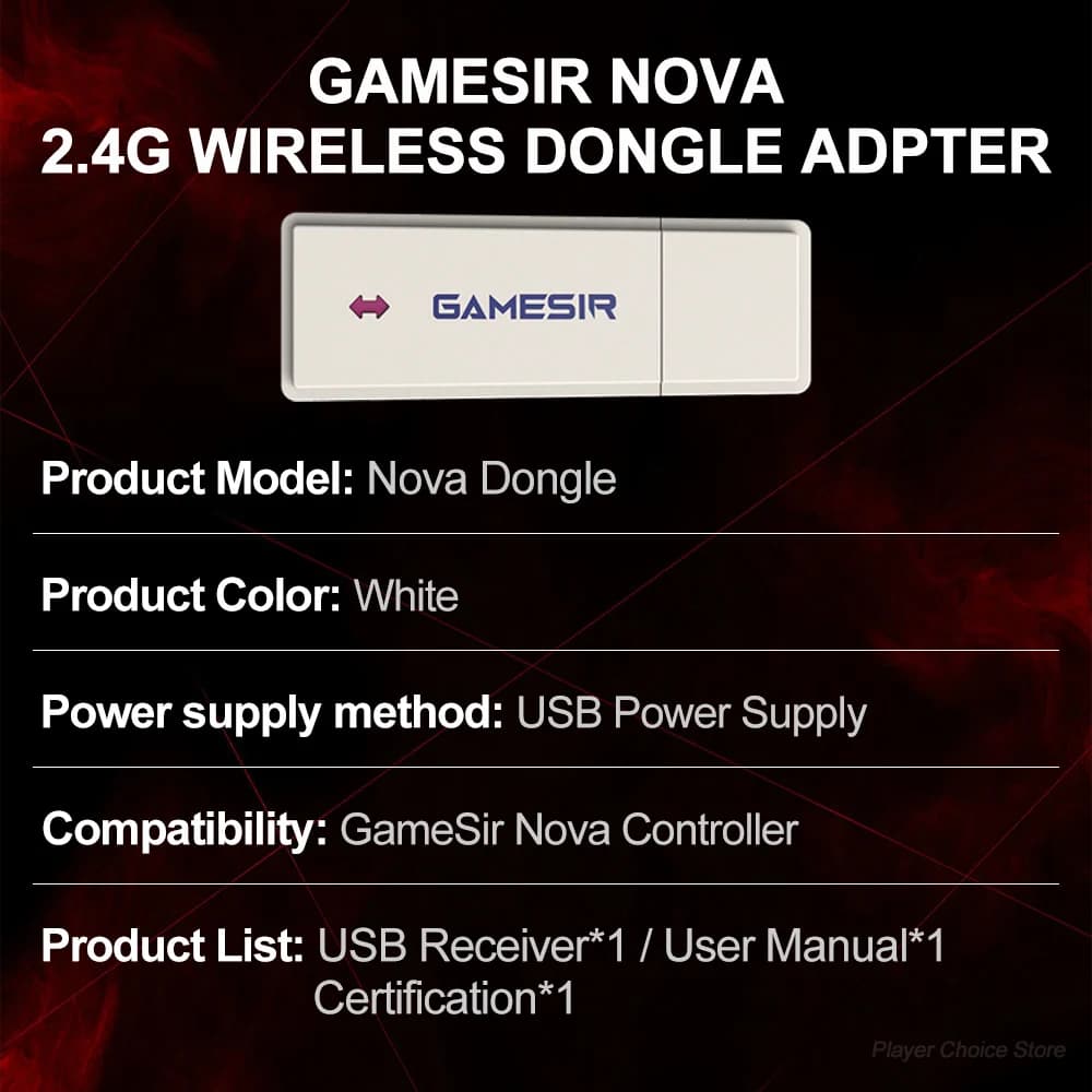 وحدة تحكم GameSir Nova Dongle مع مستقبل 2.4G لمحول وحدة التحكم في الألعاب - 6