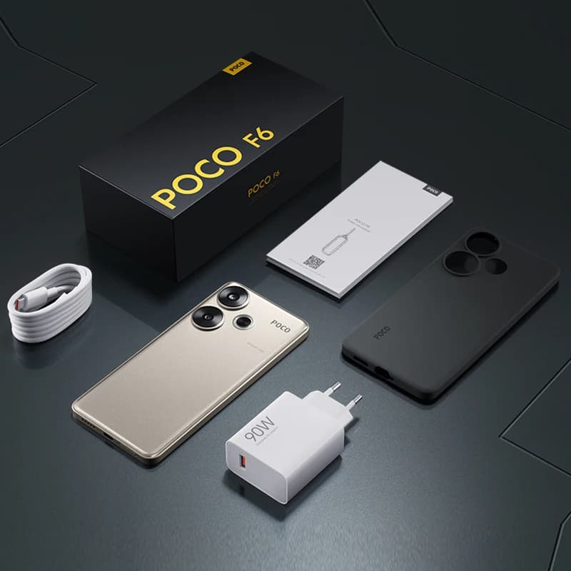 عرض عالمي هاتف POCO F6 نسخة عالمية سناب دراجون® 8s الجيل 3 NFC 120 هرتز شاشة Flow AMOLED شحن توربو 90 واط بطارية 5000 مللي أمبير - 6