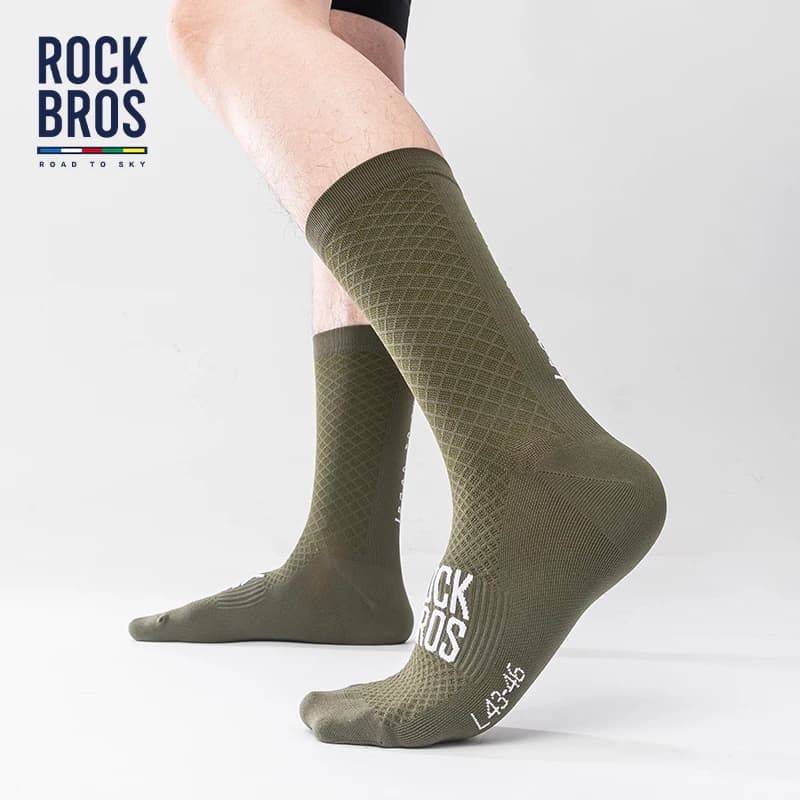جوارب ركوب الدراجات ROCKBROS جوارب رياضية مريحة جوارب امتصاص الصدمات للدراجات نسيج قابل للتنفس مرونة عالية جوارب خارجية زوج واحد - 5