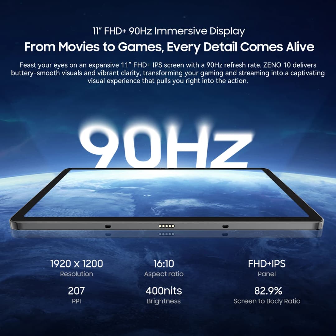 Blackview Zeno 10 5G AI Tablet 11-inch FHD+ 90Hz Display Quad Speakers 8800mAh Widevine L1  Android 15 Pad PC - 3
