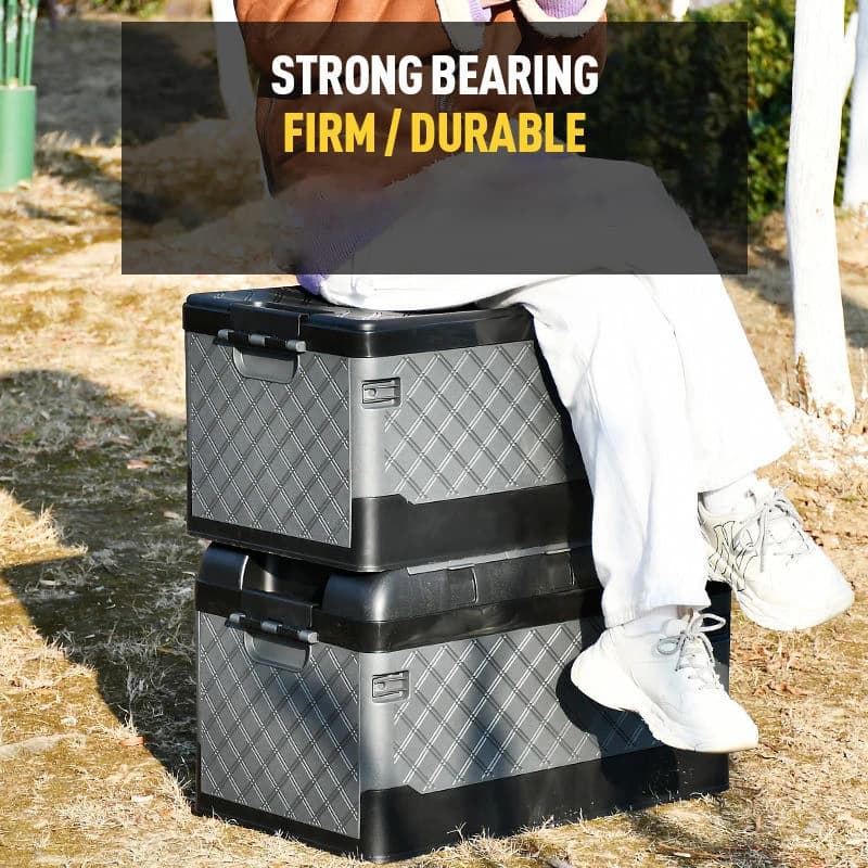 35/60L Car Trunk Box Car Organizer Storage Box Portable Outdoor Camping Folding Trunk Box Vechicle Interior Organizer Accessorie - 4