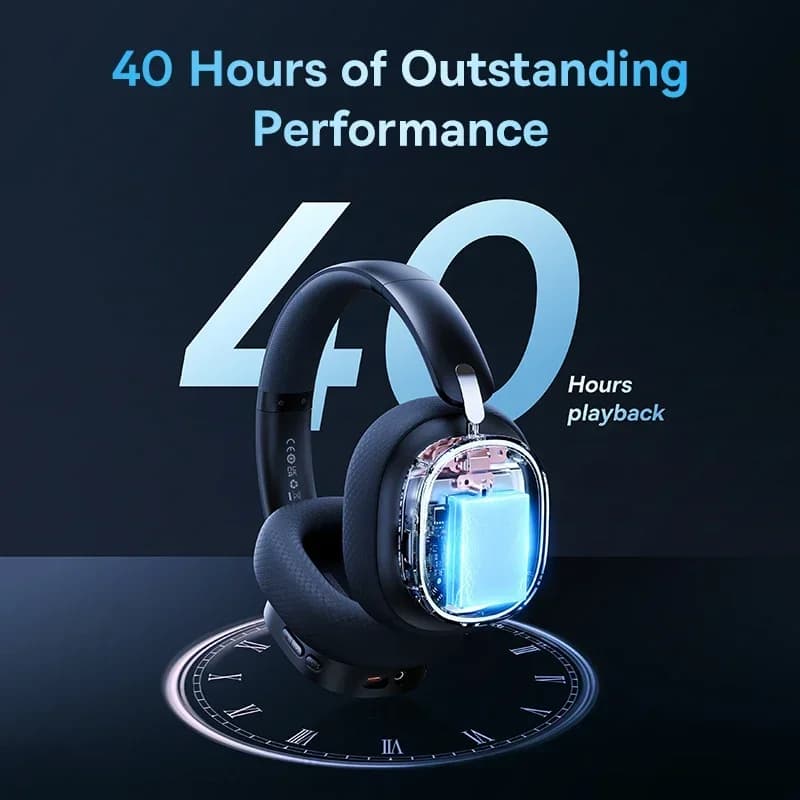 سماعات رأس Baseus GH02 لاسلكية للألعاب مع ميكروفون، سماعات أذن بلوتوث 5.3، سائق 40 ملم، 2.4G/لاسلكي/كابل RGB - 5