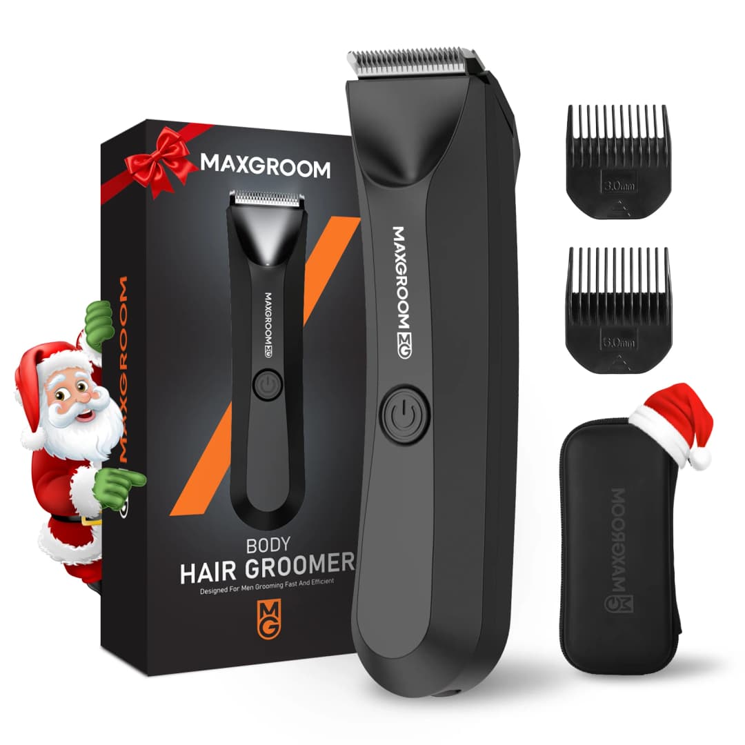 ماكينة حلاقة MAXGROOM للرجال أداة تشذيب للمناطق الحساسة تشذيب شعر الجسم رؤوس شفرات خزفية قابلة للاستبدال ماكينة حلاقة كهربائية