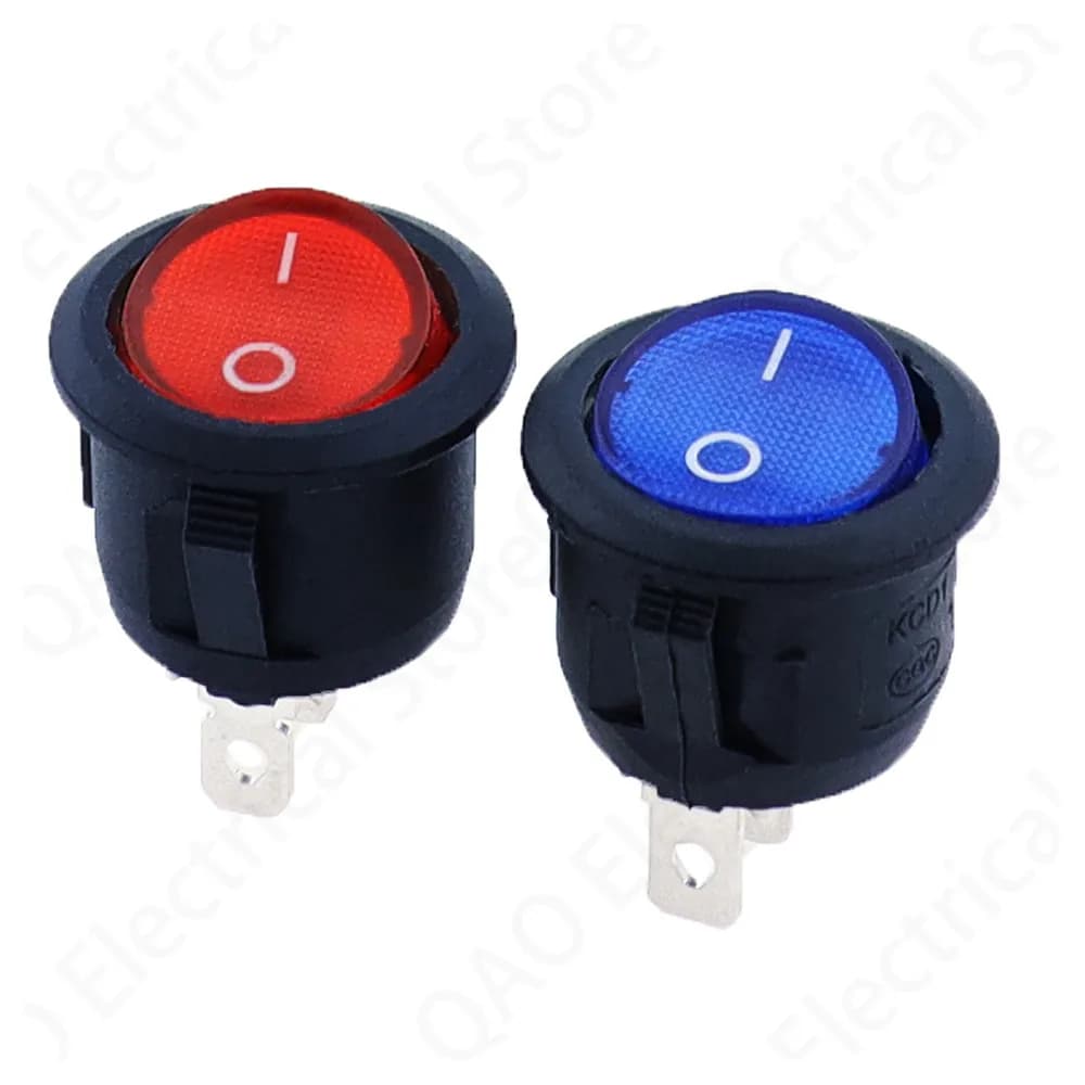 1PCS 12v led switch 20A 12V Light Switch Power Switch Car button lights ON/OFF 3pin Round Rocker Switch - 3