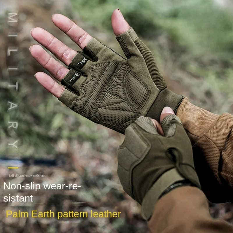 Tactical Gloves for Men and Women Half Finger Outdoor Mountaineering and Cycling Wear-resistant Breathable Riding Gloves - 2