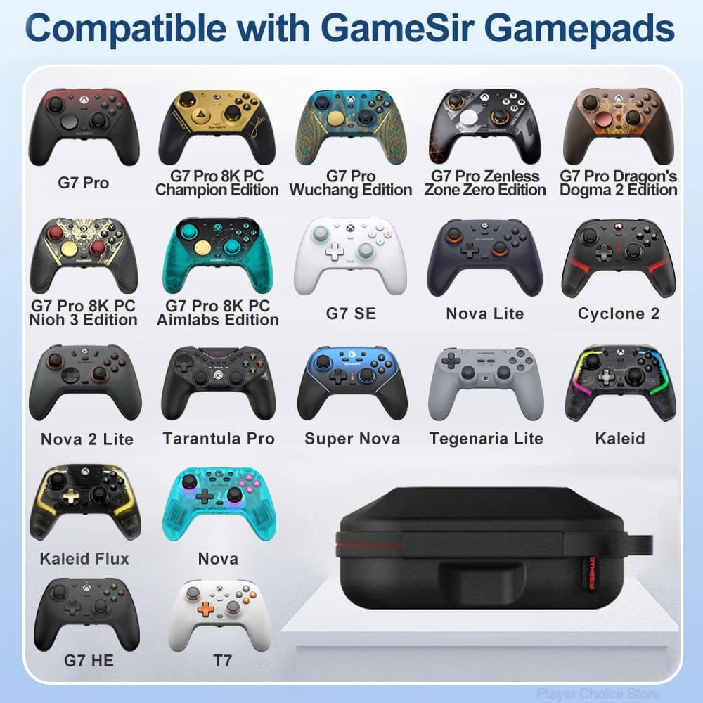 حقيبة حمل Gamesir G7 Pro لـ G7 SE وNova Lite وKaleid Flux وCyclone 2 لوحدة تحكم Xbox وPS4 وPS5 وSwitch Joycon - 2