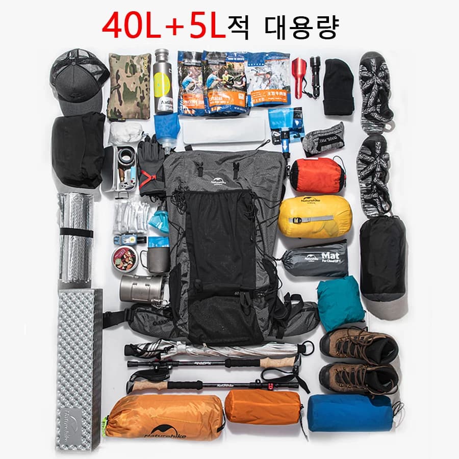 Naturehike 45L Camping Backpack Large Capacity Rainproof Travel Bag Ultralight Ergonomic Trekking Bag Outdoor Hiking Backpack - 3