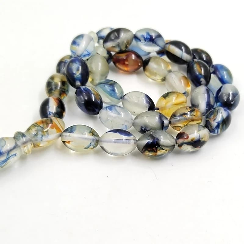 Luminous Tasbih bracelet Blue resin Muslim misbaha Eid Gift islamic accessories masbaha turkish jewelry 33 prayer beads bracelet - 5