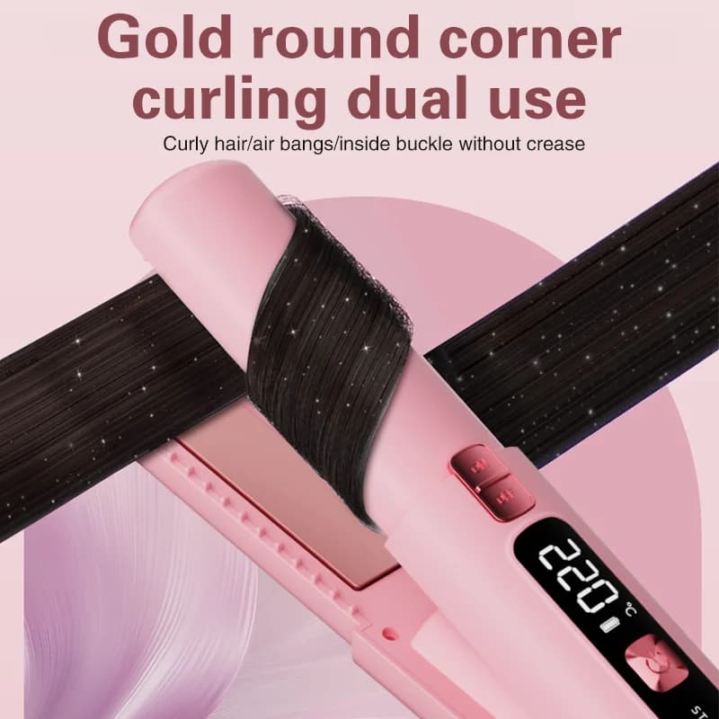 TINSOL New Mini Wireless Straightener Portable Curler, Multi-Function Professional Hair Styling Tool 6 Temperature Settings - 5